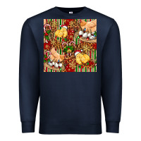 Navy christmas chicken Premium Sweatshirt - FaDigitalArtStudio