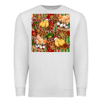 Oatmeal Heather christmas chicken Premium Sweatshirt - FaDigitalArtStudio