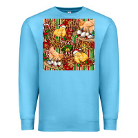Ocean Blue christmas chicken Premium Sweatshirt - FaDigitalArtStudio