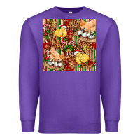 Purple christmas chicken Premium Sweatshirt - FaDigitalArtStudio