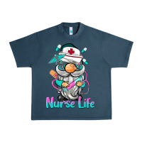 Midnight Navy nurse life  gnome Urban Heavy Tee - BarkalooDesign