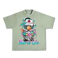 Oil Green nurse life  gnome Urban Heavy Tee - BarkalooDesign