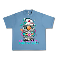 Pebble Blue nurse life  gnome Urban Heavy Tee - BarkalooDesign