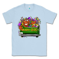 Dusty Blue Mardi Gras truck Classic Tee - LillyAllenDesigns