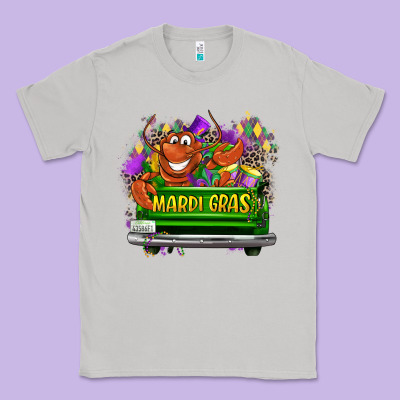 Mardi Gras Truck Classic Tee Designed By Lillyallendesigns