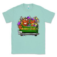 Seafoam Mardi Gras truck Classic Tee - LillyAllenDesigns