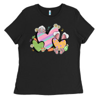 Black easter hearts Ladies Tee - MaliasSmallBusiness