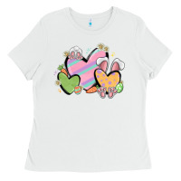 White easter hearts Ladies Tee - MaliasSmallBusiness