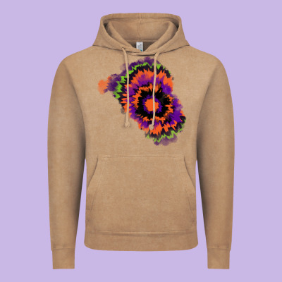 Tie Dye Patch Vintage Hoodie Designed By Ranaportraitstore