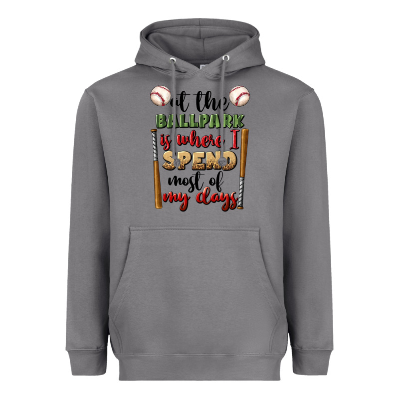 At The Ballpark Is Where I Spend Most My Days Heavyweight Hoodie by BundleAndBundleShop | Teevron