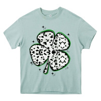 Arona four leaf clover dalmatian print grunge Heavy Core Tee - MaliasSmallBusiness