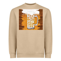Mushroom keep calm and drink cold beer Heavyweight Sweatshirt - TumblerDesignByShophia