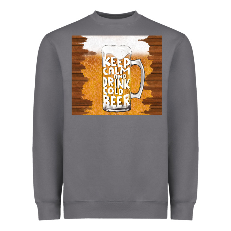 Keep Calm And Drink Cold Beer Heavyweight Sweatshirt by TumblerDesignByShophia | Teevron