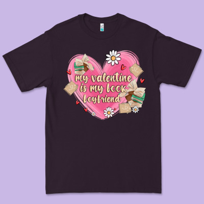 My Valentine Is My Look Boyfriend Premium Tee Designed By Maliassmallbusiness