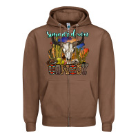 Chestnut simmer down cowboy Zipper Hoodie - OliviaCreatesArt