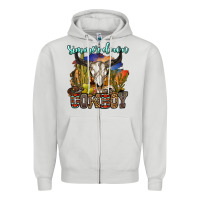 Dove Grey simmer down cowboy Zipper Hoodie - OliviaCreatesArt