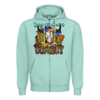 Seafoam simmer down cowboy Zipper Hoodie - OliviaCreatesArt