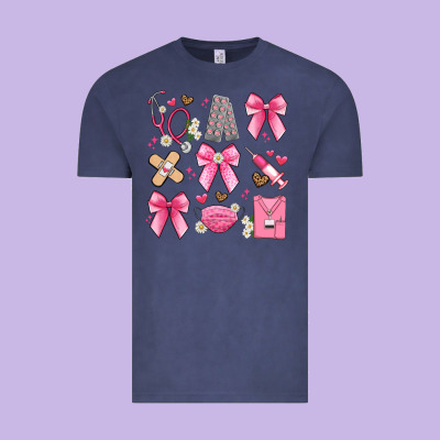 Coquette Bow Nurse Vintage Tee Designed By Artiststas