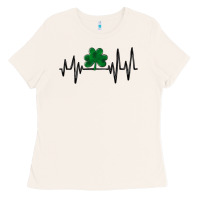 Bone shamrock heartbeat Ladies Tee - MaliasSmallBusiness