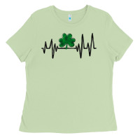 Matcha shamrock heartbeat Ladies Tee - MaliasSmallBusiness