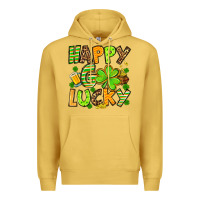 Antique Gold St. Patrick's Happy go lucky Premium Hoodie - OliviaCreatesArt