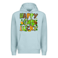 Blue Mist St. Patrick's Happy go lucky Premium Hoodie - OliviaCreatesArt