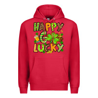 Cardinal St. Patrick's Happy go lucky Premium Hoodie - OliviaCreatesArt