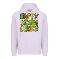 Lilac St. Patrick's Happy go lucky Premium Hoodie - OliviaCreatesArt