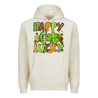 Oatmeal Heather St. Patrick's Happy go lucky Premium Hoodie - OliviaCreatesArt