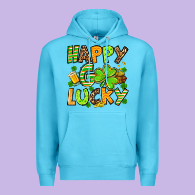 St. Patrick's Happy Go Lucky Premium Hoodie Designed By Oliviacreatesart