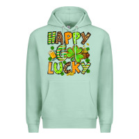 Seafoam St. Patrick's Happy go lucky Premium Hoodie - OliviaCreatesArt