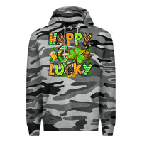 Slate Camo St. Patrick's Happy go lucky Premium Hoodie - OliviaCreatesArt