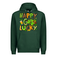 Sports Green St. Patrick's Happy go lucky Premium Hoodie - OliviaCreatesArt
