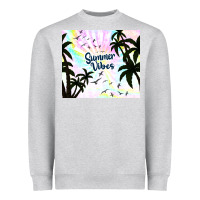 Heather Grey summer vibes with birds Heavyweight Sweatshirt - TumblerDesignByShophia