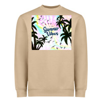 Mushroom summer vibes with birds Heavyweight Sweatshirt - TumblerDesignByShophia