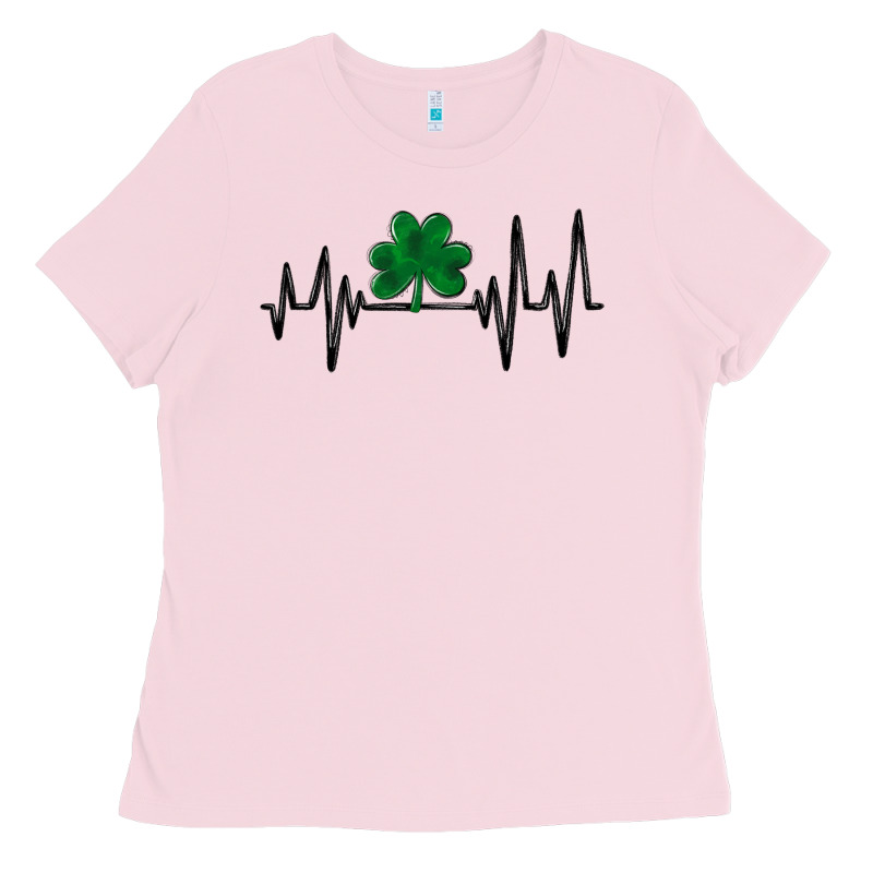 Shamrock Heartbeat Ladies Tee by MaliasSmallBusiness | Teevron