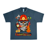 Midnight Navy firefighter gnome Urban Heavy Tee - BarkalooDesign