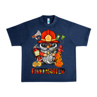 Navy firefighter gnome Urban Heavy Tee - BarkalooDesign