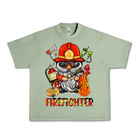 Oil Green firefighter gnome Urban Heavy Tee - BarkalooDesign