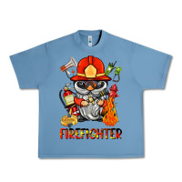 Pebble Blue firefighter gnome Urban Heavy Tee - BarkalooDesign