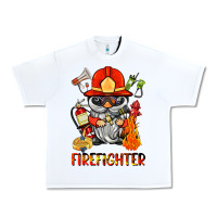 White firefighter gnome Urban Heavy Tee - BarkalooDesign