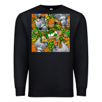 Black St. Patricks Chicken With Cupcake Leopard Premium Sweatshirt - FaDigitalArtStudio