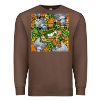 Chestnut St. Patricks Chicken With Cupcake Leopard Premium Sweatshirt - FaDigitalArtStudio