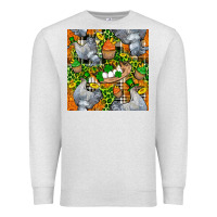 Oatmeal Heather St. Patricks Chicken With Cupcake Leopard Premium Sweatshirt - FaDigitalArtStudio