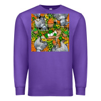 Purple St. Patricks Chicken With Cupcake Leopard Premium Sweatshirt - FaDigitalArtStudio