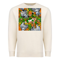 Sandshell St. Patricks Chicken With Cupcake Leopard Premium Sweatshirt - FaDigitalArtStudio