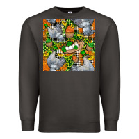 Smoke St. Patricks Chicken With Cupcake Leopard Premium Sweatshirt - FaDigitalArtStudio
