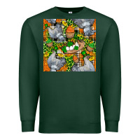 Sports Green St. Patricks Chicken With Cupcake Leopard Premium Sweatshirt - FaDigitalArtStudio
