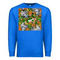 True Royal St. Patricks Chicken With Cupcake Leopard Premium Sweatshirt - FaDigitalArtStudio