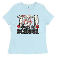 Baby Blue 101 days of school Ladies Tee - MaliasSmallBusiness